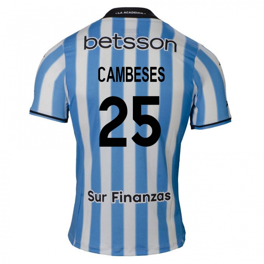 Herren Facundo Cambeses #25 Blau Weiß Schwarz Heimtrikot Trikot 2024/25 T-Shirt