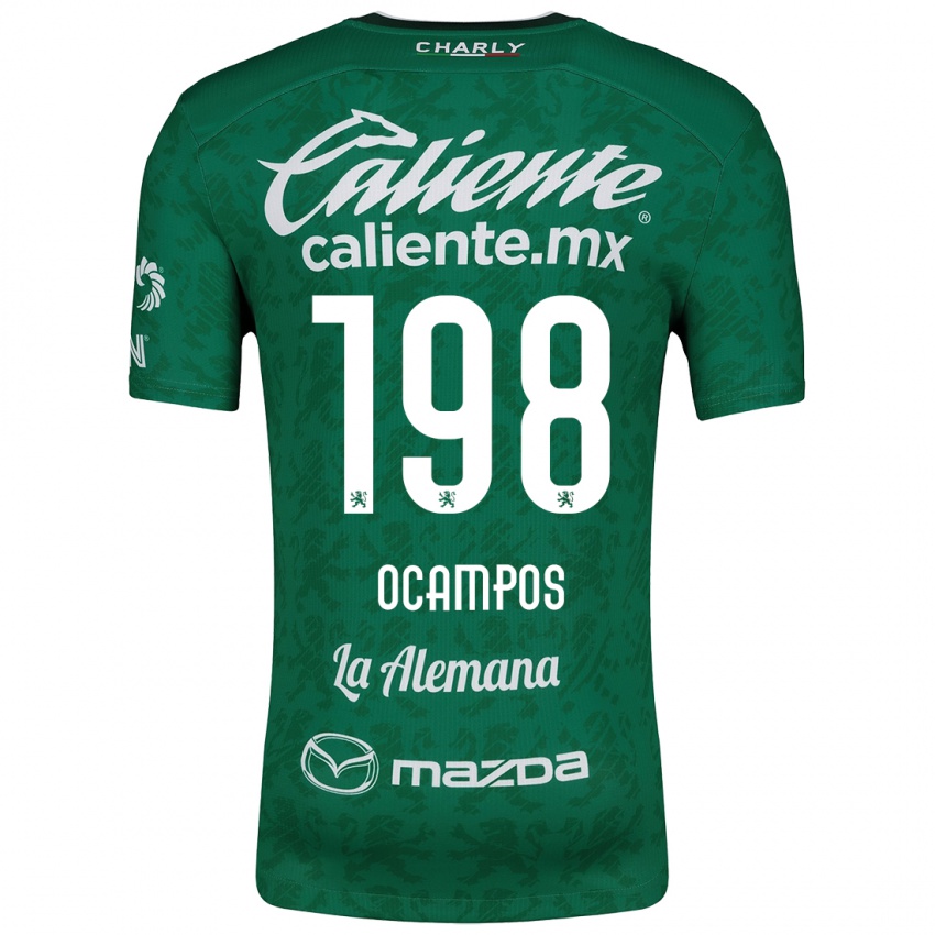 Herren Omar Ocampos #198 Grün Weiß Heimtrikot Trikot 2024/25 T-Shirt