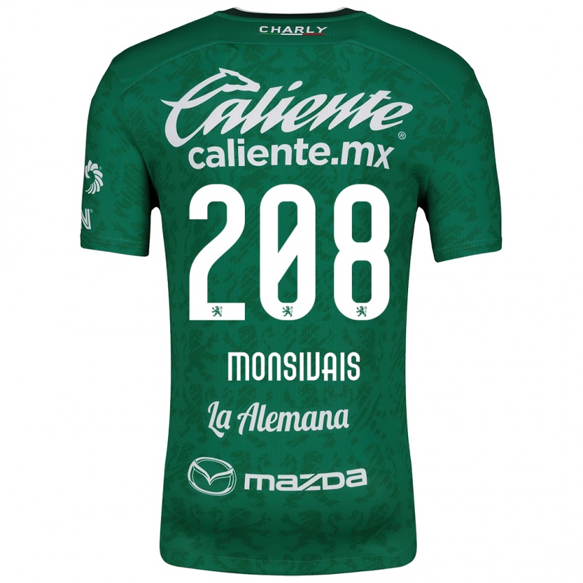 Herren Daniel Monsivaís #208 Grün Weiß Heimtrikot Trikot 2024/25 T-Shirt