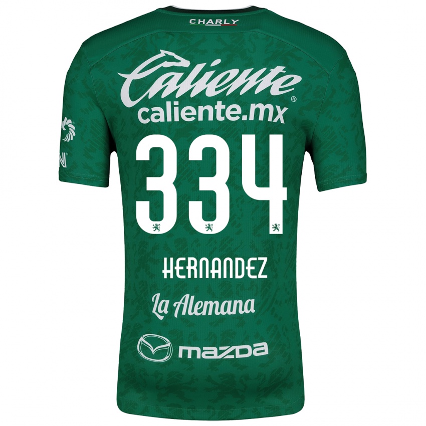 Herren Alan Hernández #334 Grün Weiß Heimtrikot Trikot 2024/25 T-Shirt