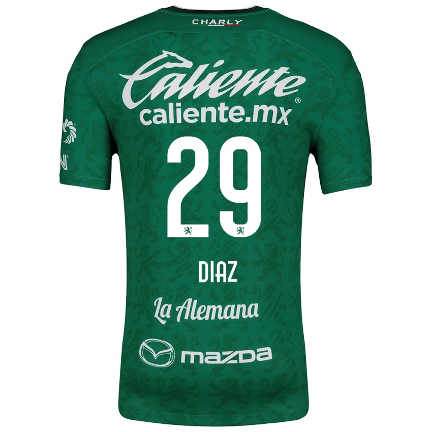 Herren Kenia Díaz #29 Grün Weiß Heimtrikot Trikot 2024/25 T-Shirt