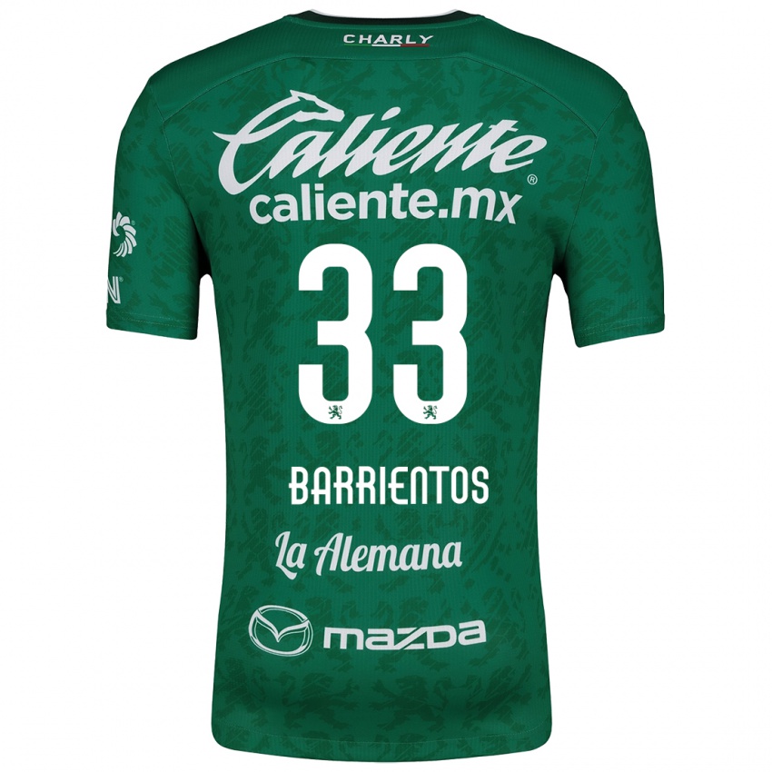 Herren Yashira Barrientos #33 Grün Weiß Heimtrikot Trikot 2024/25 T-Shirt