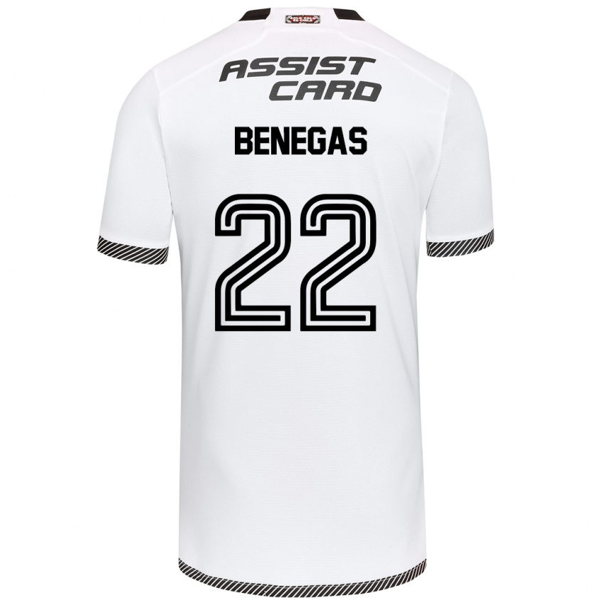 Herren Leandro Benegas #22 Weiß Schwarz Heimtrikot Trikot 2024/25 T-Shirt