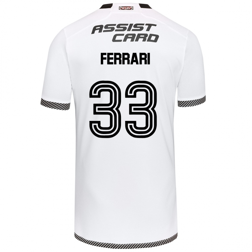 Herren Matías Ferrari #33 Weiß Schwarz Heimtrikot Trikot 2024/25 T-Shirt