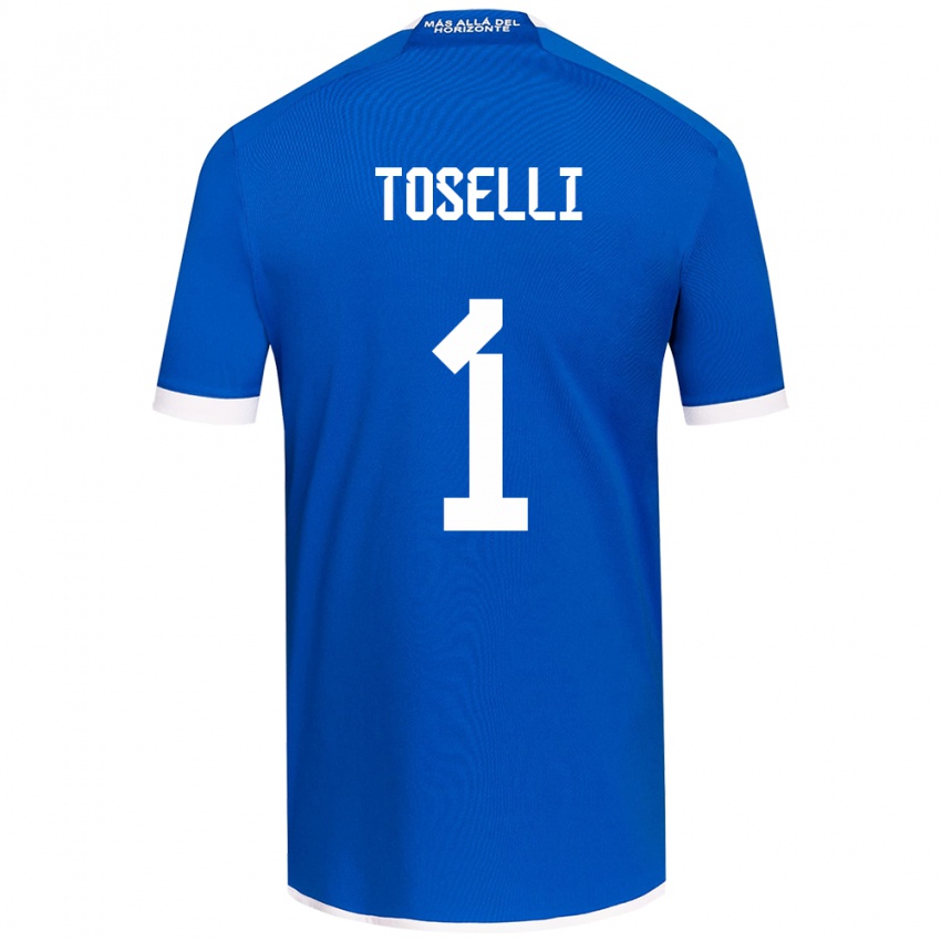 Herren Cristopher Toselli #1 Blau Weiss Heimtrikot Trikot 2024/25 T-Shirt