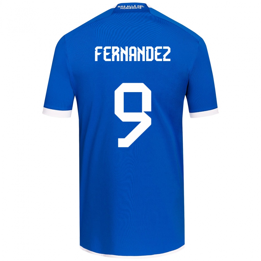 Herren Leandro Fernández #9 Blau Weiss Heimtrikot Trikot 2024/25 T-Shirt