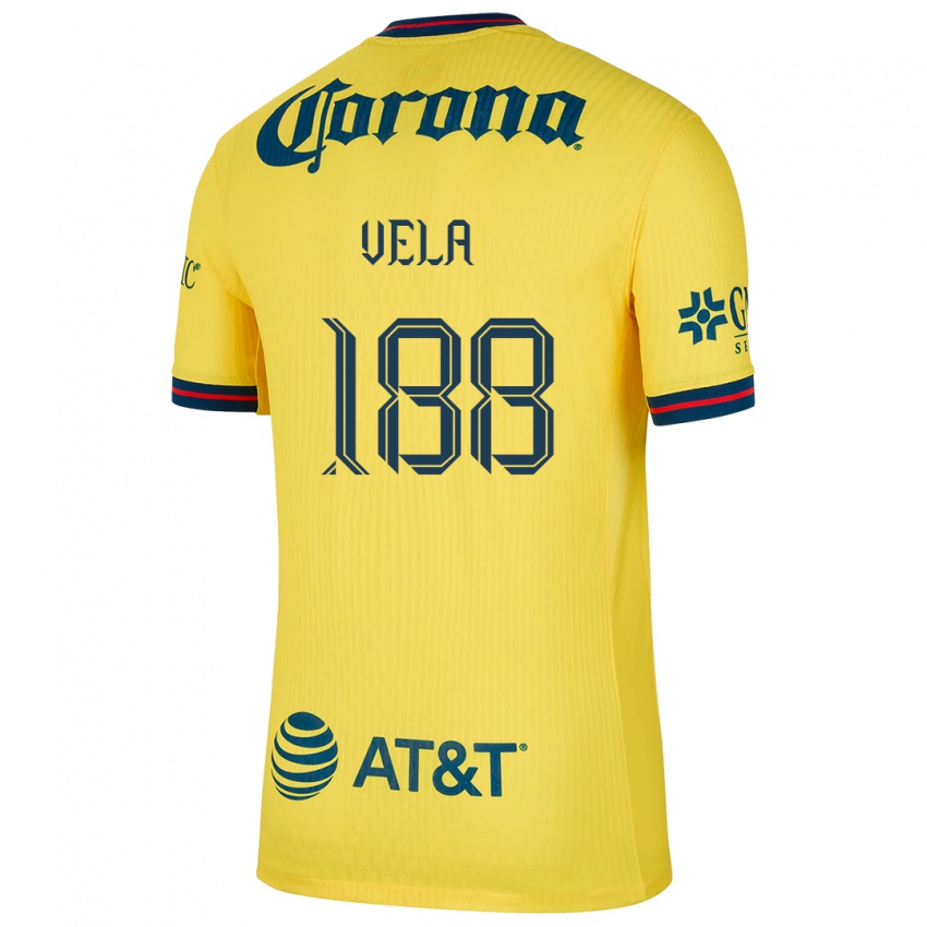 Herren Christo Vela #188 Gelb Blau Heimtrikot Trikot 2024/25 T-Shirt