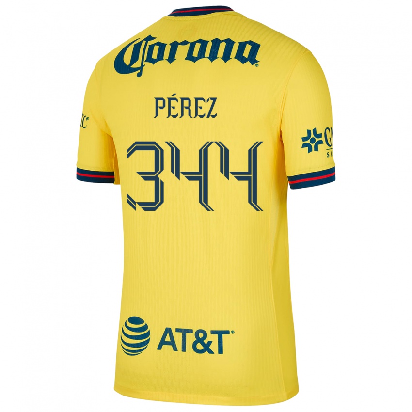 Herren Froylan Pérez #344 Gelb Blau Heimtrikot Trikot 2024/25 T-Shirt