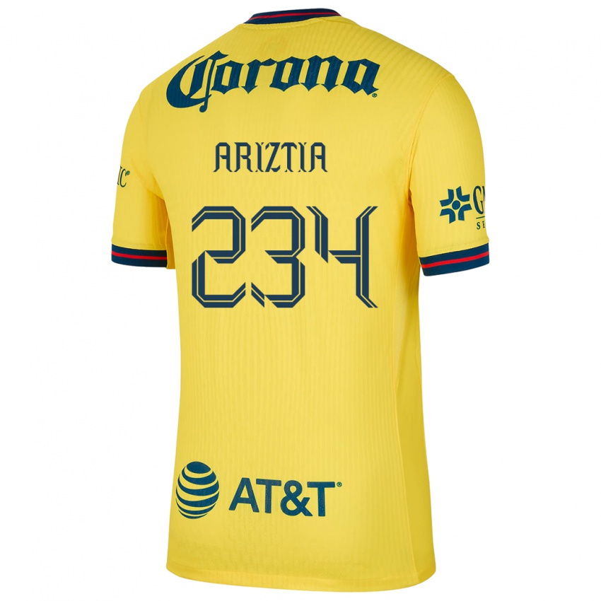 Herren Íñigo Ariztia #234 Gelb Blau Heimtrikot Trikot 2024/25 T-Shirt