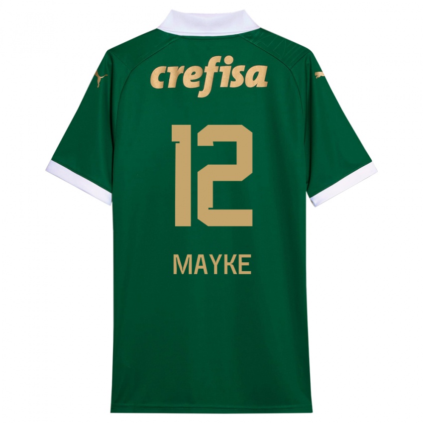 Herren Mayke #12 Grün Weiß Heimtrikot Trikot 2024/25 T-Shirt