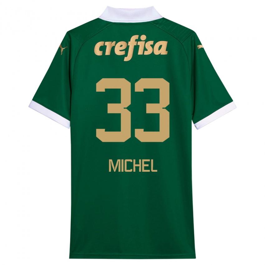 Herren Michel #33 Grün Weiß Heimtrikot Trikot 2024/25 T-Shirt