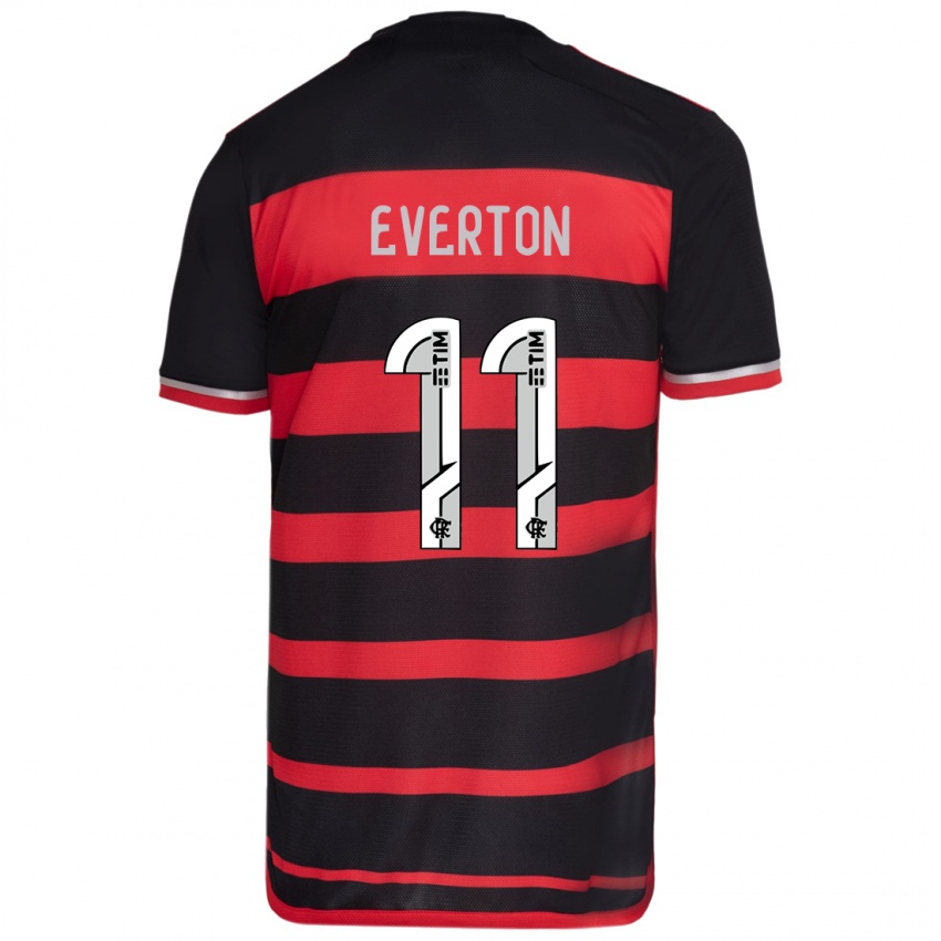 Herren Everton #11 Rot Schwarz Heimtrikot Trikot 2024/25 T-Shirt