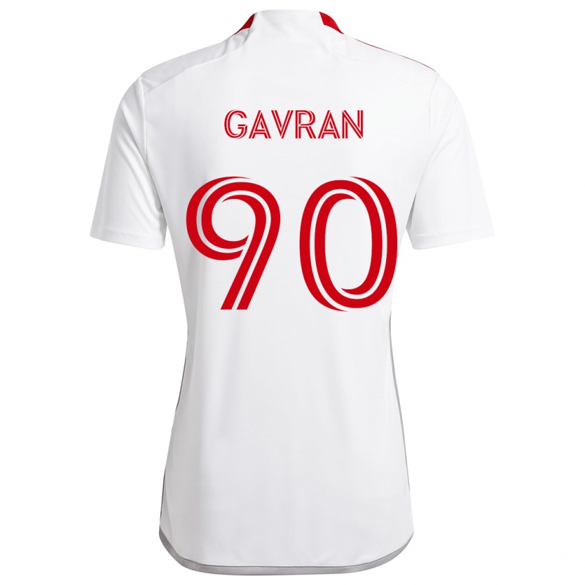 Herren Luka Gavran #90 Weiß Rot Auswärtstrikot Trikot 2024/25 T-Shirt