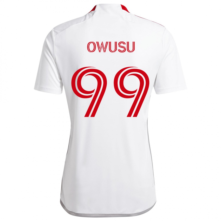 Herren Prince Osei Owusu #99 Weiß Rot Auswärtstrikot Trikot 2024/25 T-Shirt