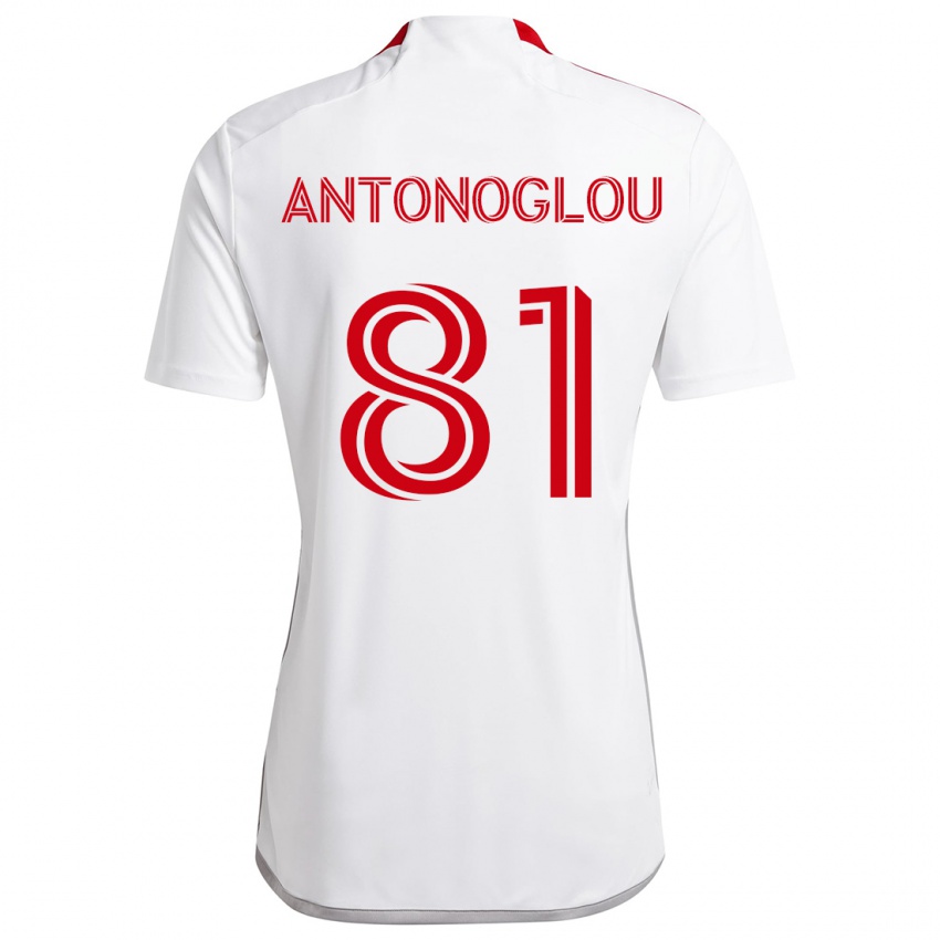 Herren Themi Antonoglou #81 Weiß Rot Auswärtstrikot Trikot 2024/25 T-Shirt