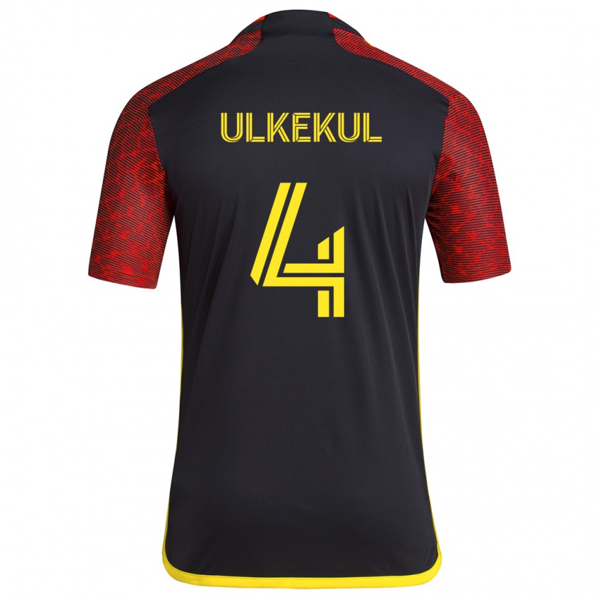 Herren Jodi Ulkekul #4 Rot Schwarz Auswärtstrikot Trikot 2024/25 T-Shirt