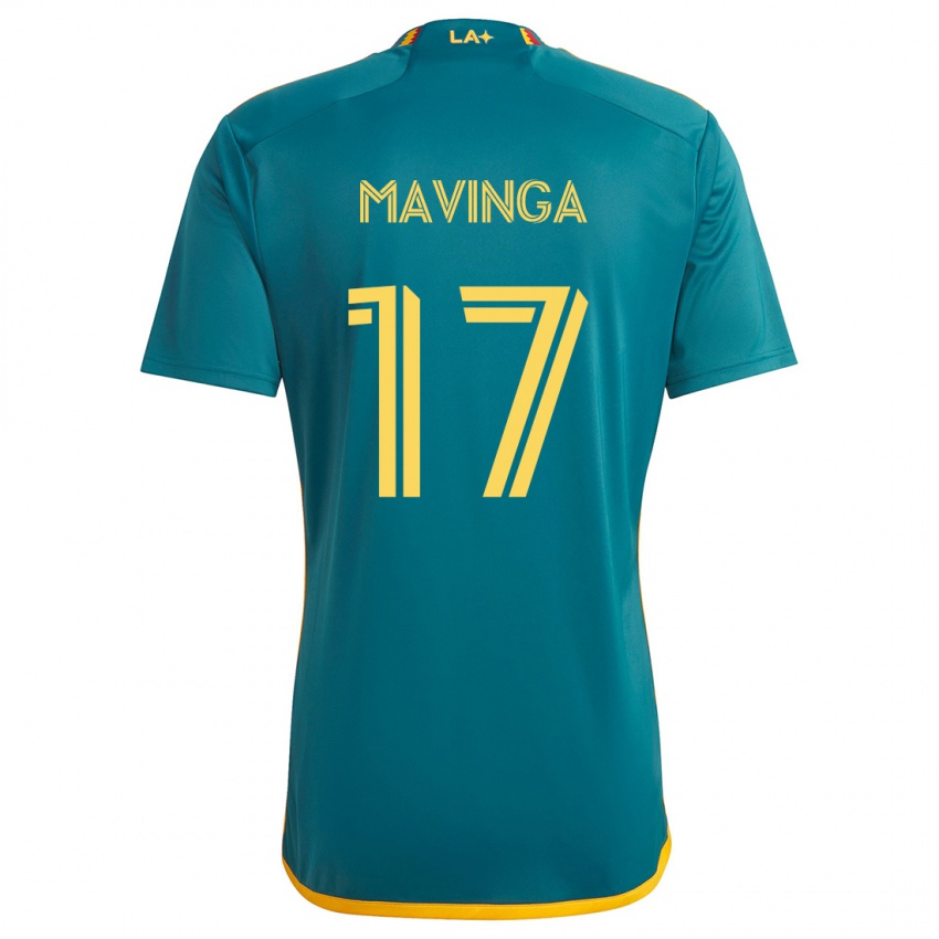 Herren Chris Mavinga #17 Grün Gelb Auswärtstrikot Trikot 2024/25 T-Shirt