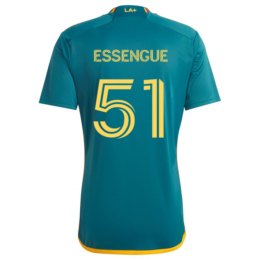 Herren Ascel Essengue #51 Grün Gelb Auswärtstrikot Trikot 2024/25 T-Shirt