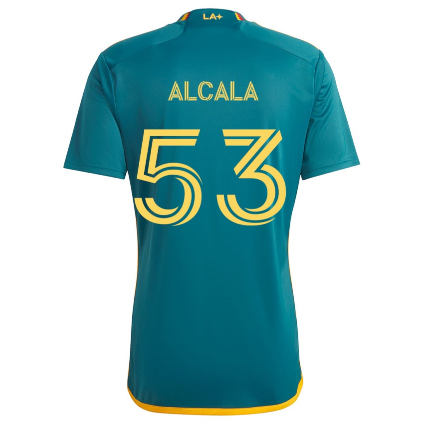 Herren Álex Alcalá #53 Grün Gelb Auswärtstrikot Trikot 2024/25 T-Shirt