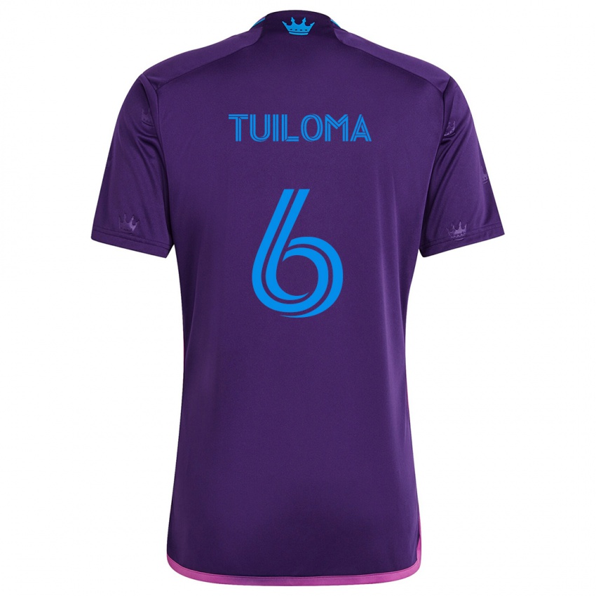 Herren Bill Tuiloma #6 Lila-Blau Auswärtstrikot Trikot 2024/25 T-Shirt