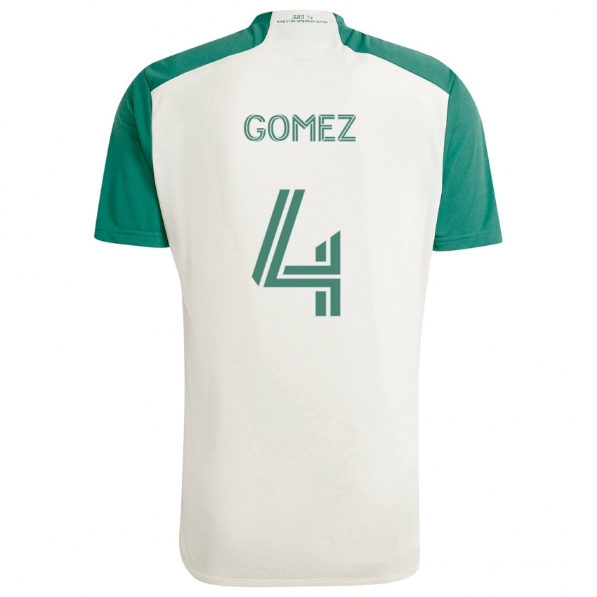 Herren Antonio Gomez #4 Braune Farben Grün Auswärtstrikot Trikot 2024/25 T-Shirt