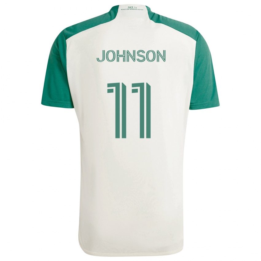 Herren Emmanuel Johnson #11 Braune Farben Grün Auswärtstrikot Trikot 2024/25 T-Shirt