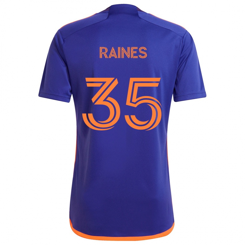 Herren Brooklyn Raines #35 Lila Orange Auswärtstrikot Trikot 2024/25 T-Shirt