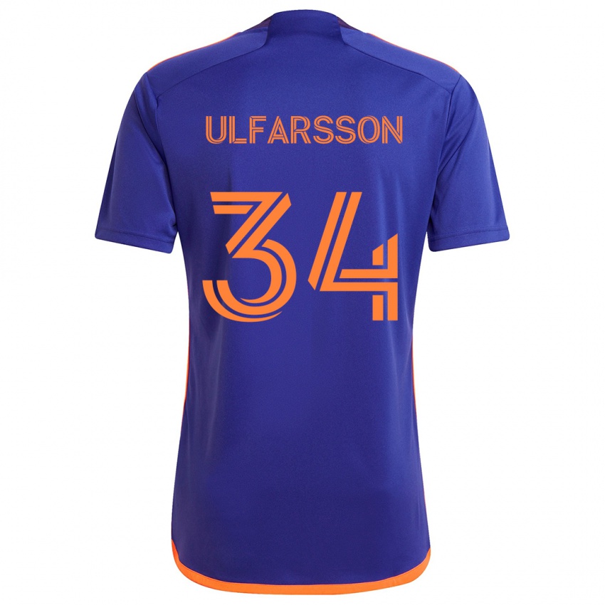 Herren Thor Úlfarsson #34 Lila Orange Auswärtstrikot Trikot 2024/25 T-Shirt