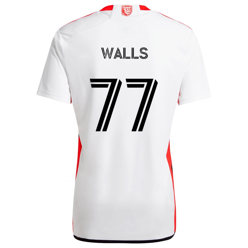 Herren Casey Walls #77 Weiß Rot Auswärtstrikot Trikot 2024/25 T-Shirt