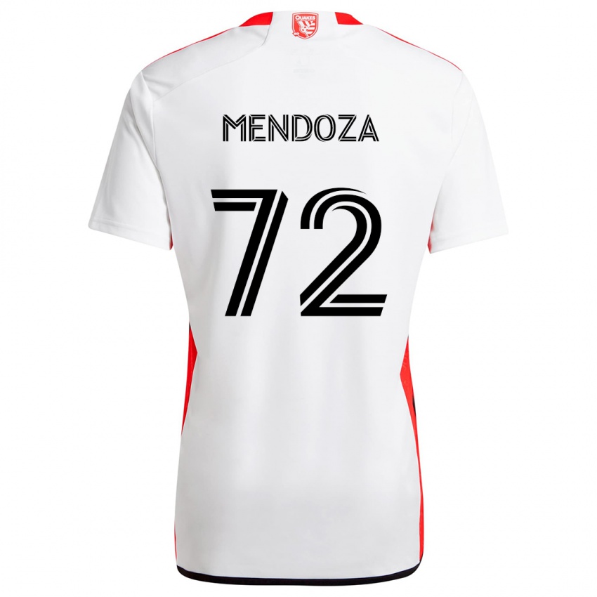 Herren Edwyn Mendoza #72 Weiß Rot Auswärtstrikot Trikot 2024/25 T-Shirt