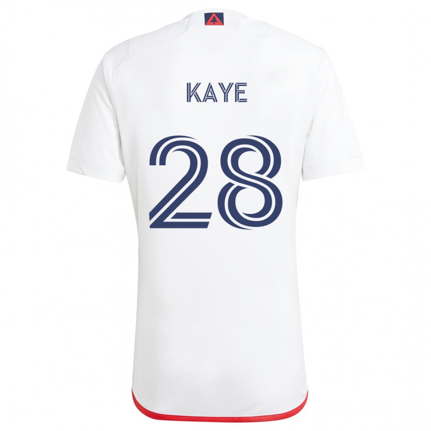 Herren Mark-Anthony Kaye #28 Weiß Rot Auswärtstrikot Trikot 2024/25 T-Shirt