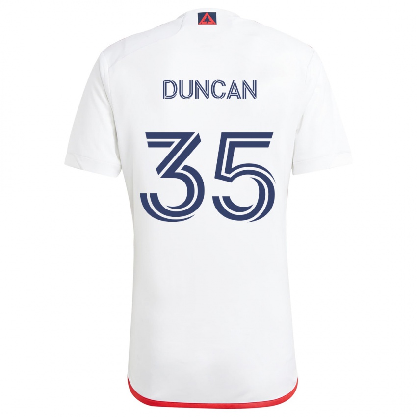 Herren Nakye Greenidge-Duncan #35 Weiß Rot Auswärtstrikot Trikot 2024/25 T-Shirt