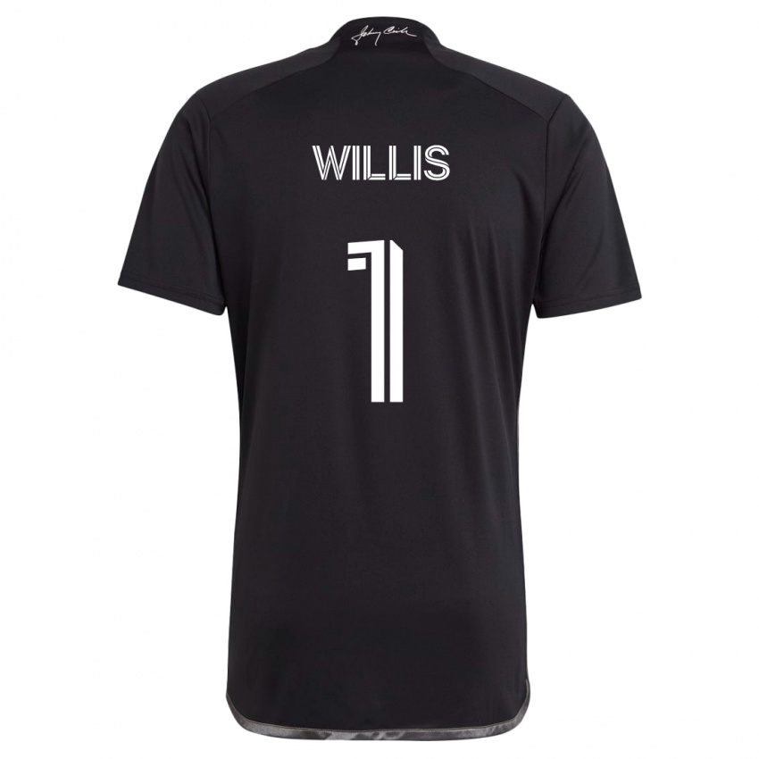 Herren Joe Willis #1 Schwarz Auswärtstrikot Trikot 2024/25 T-Shirt