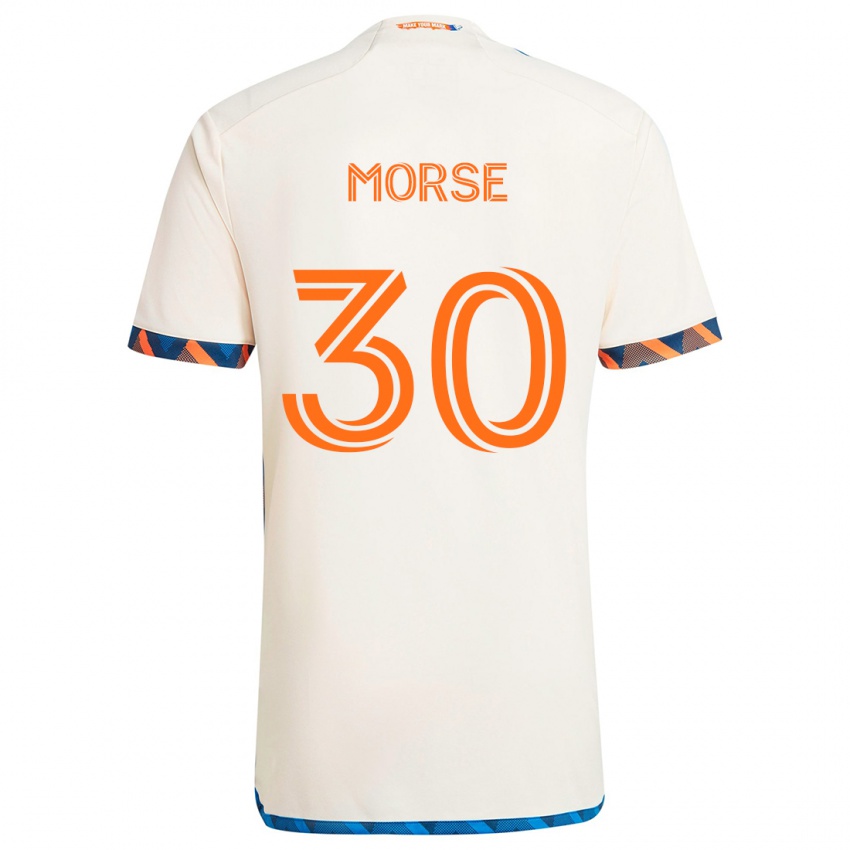 Herren Hunter Morse #30 Weiß Orange Auswärtstrikot Trikot 2024/25 T-Shirt