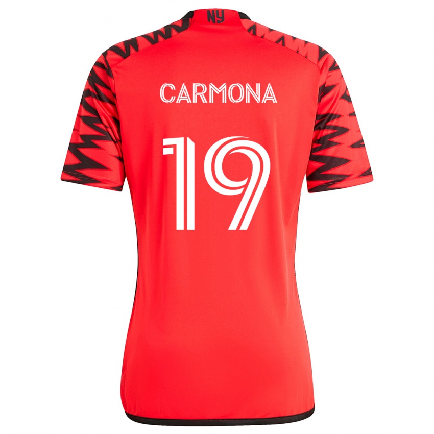 Herren Wikelman Carmona #19 Rot Schwarz Weiß Auswärtstrikot Trikot 2024/25 T-Shirt