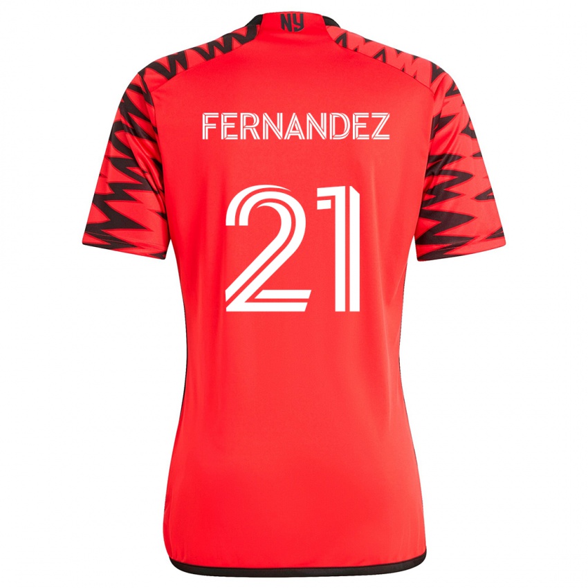 Herren Omir Fernandez #21 Rot Schwarz Weiß Auswärtstrikot Trikot 2024/25 T-Shirt