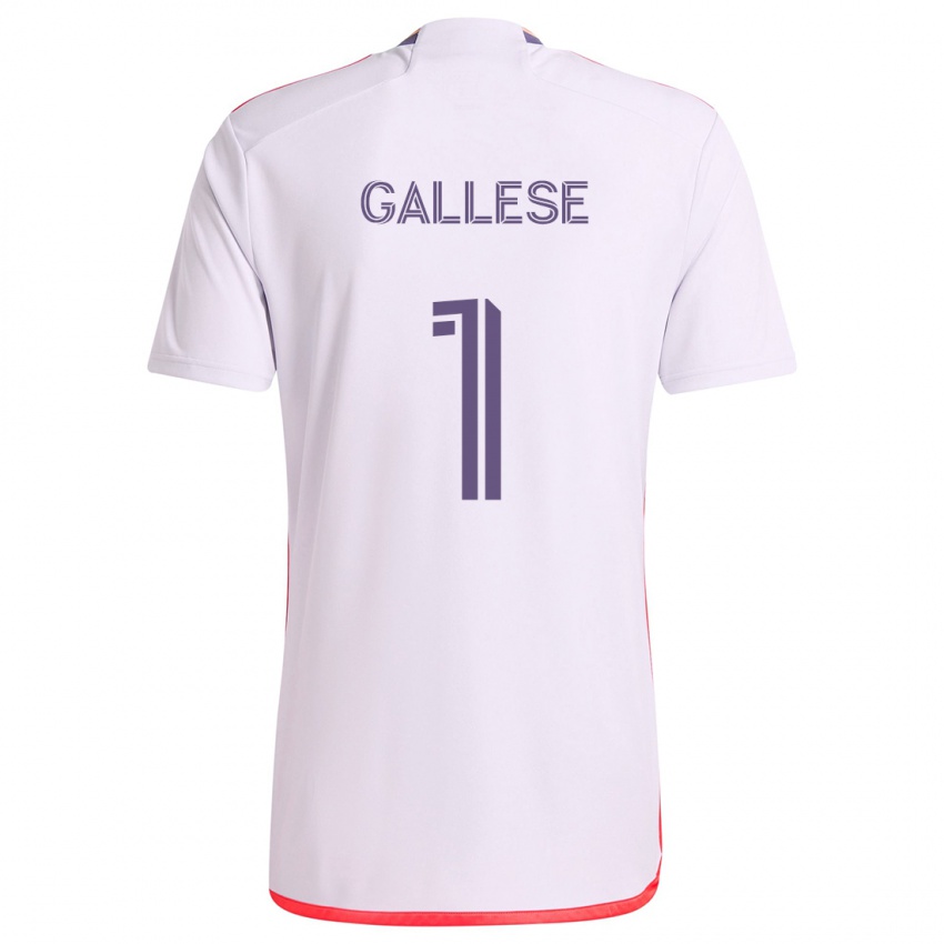 Herren Pedro Gallese #1 Weiß Rot Lila Auswärtstrikot Trikot 2024/25 T-Shirt