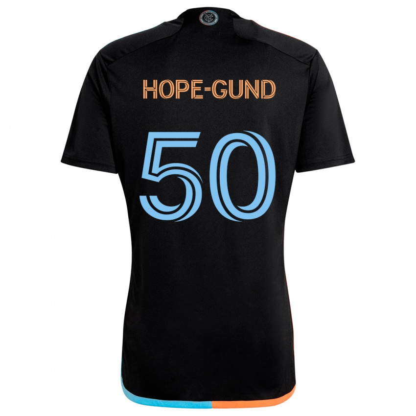 Herren Kofi Hope-Gund #50 Schwarz Orange Blau Auswärtstrikot Trikot 2024/25 T-Shirt