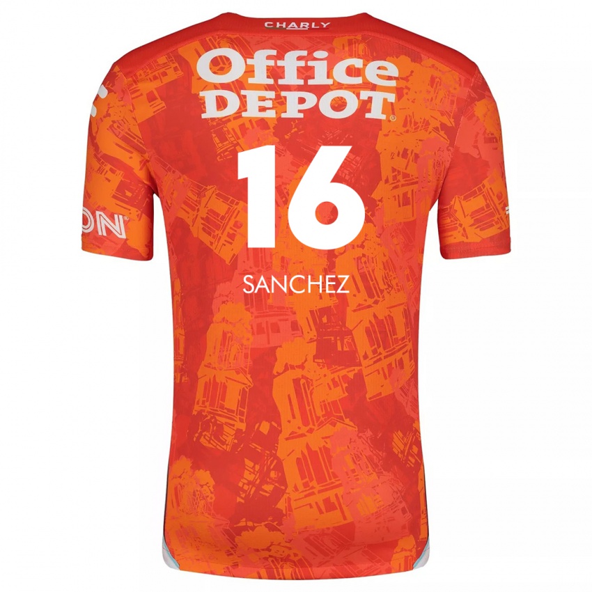 Herren Vanessa Sanchez #16 Orange Weiß Auswärtstrikot Trikot 2024/25 T-Shirt