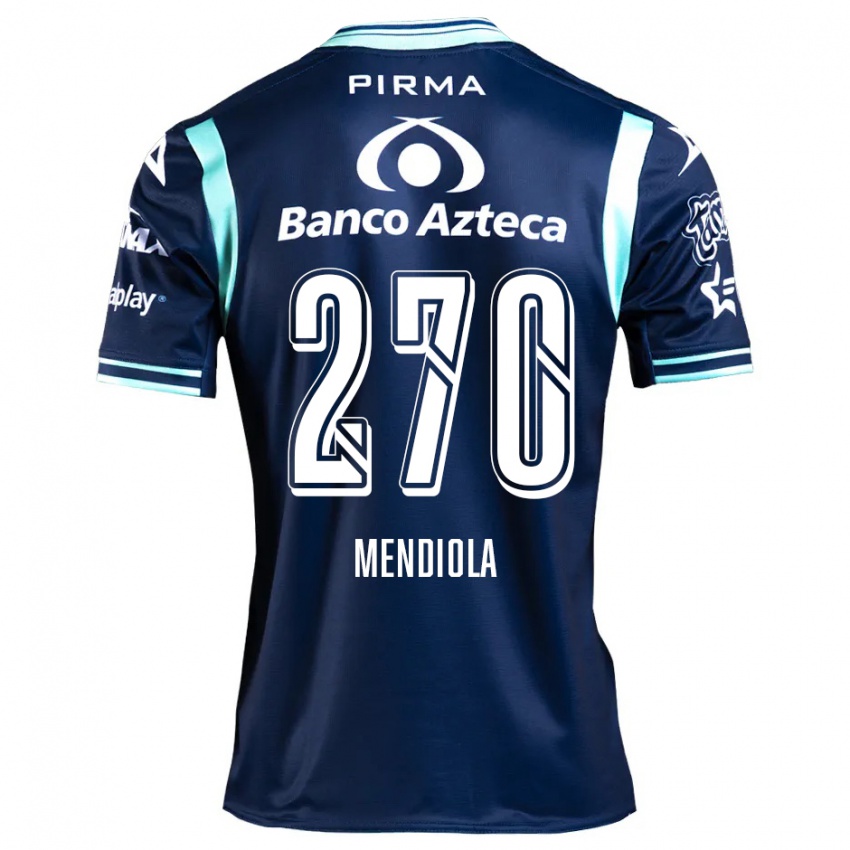 Herren Carlos Mendiola #270 Navy Blau Auswärtstrikot Trikot 2024/25 T-Shirt