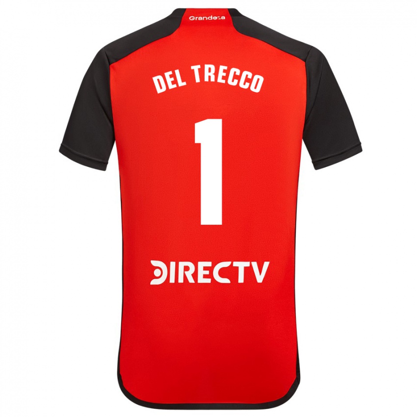 Herren Martina Del Trecco #1 Rot Schwarz Weiß Auswärtstrikot Trikot 2024/25 T-Shirt