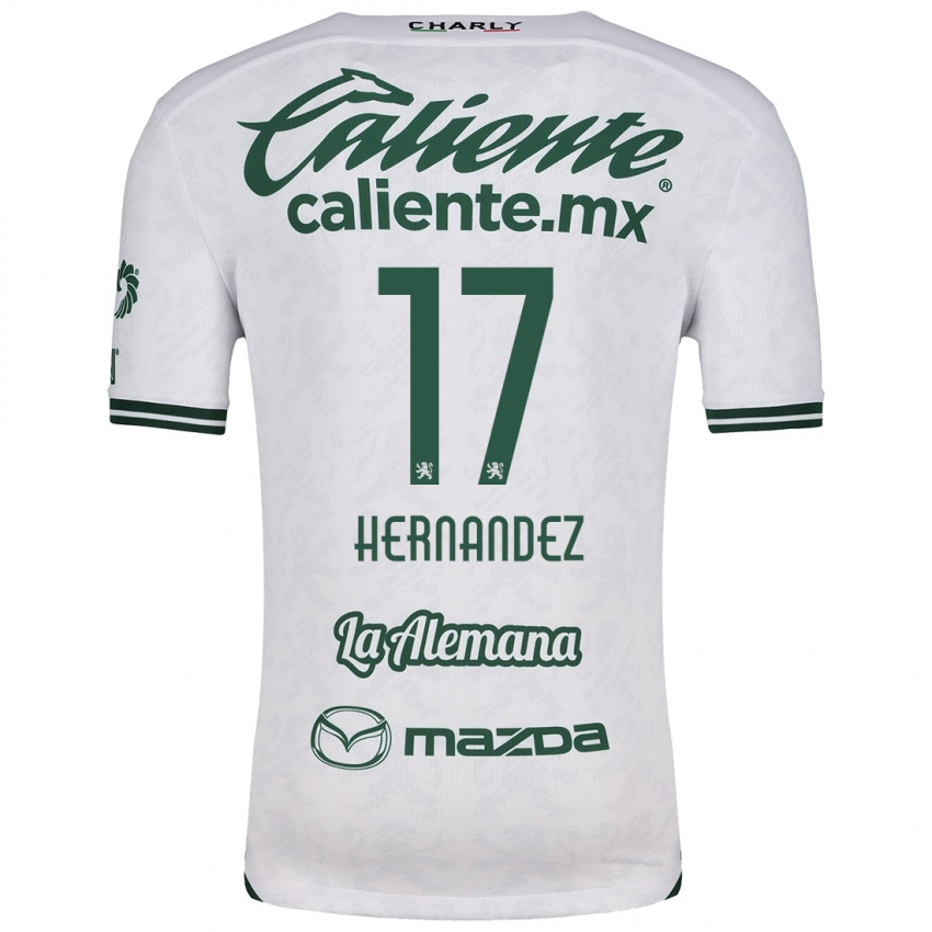 Herren Daniel Hernández #17 Weiß Grün Auswärtstrikot Trikot 2024/25 T-Shirt