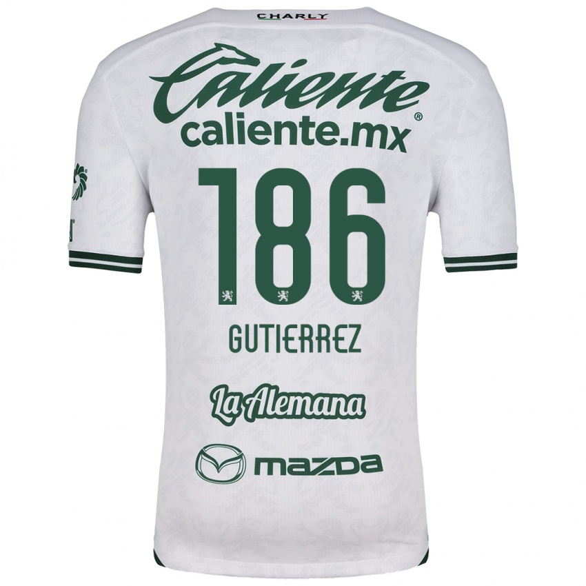 Herren Alan Gutiérrez #186 Weiß Grün Auswärtstrikot Trikot 2024/25 T-Shirt