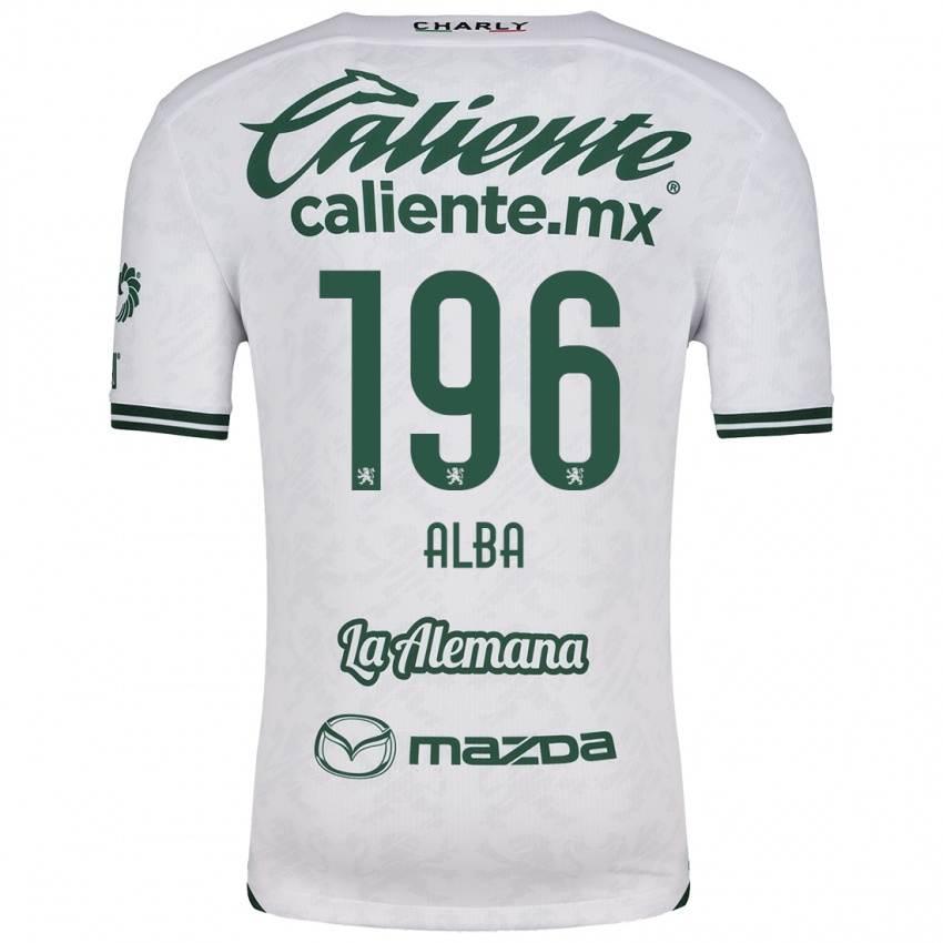 Herren Óscar Alba #196 Weiß Grün Auswärtstrikot Trikot 2024/25 T-Shirt