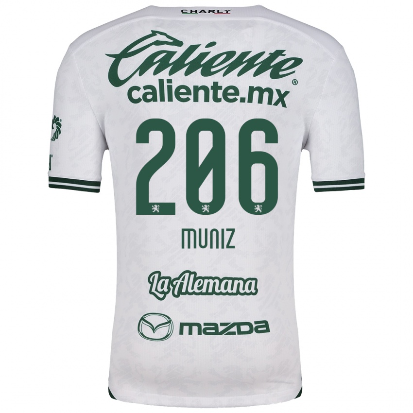 Herren Isaác Muñíz #206 Weiß Grün Auswärtstrikot Trikot 2024/25 T-Shirt