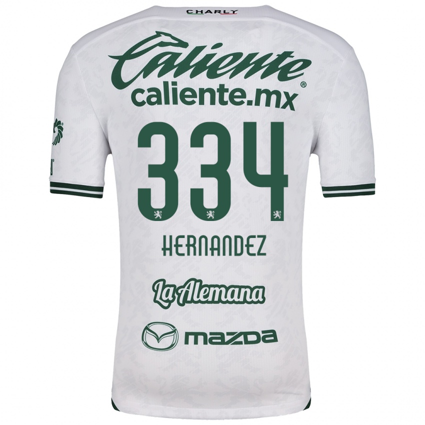 Herren Alan Hernández #334 Weiß Grün Auswärtstrikot Trikot 2024/25 T-Shirt