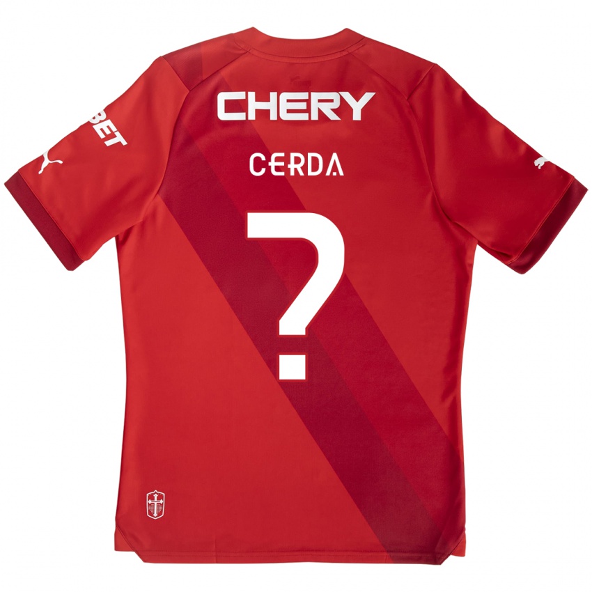 Herren Axel Cerda #0 Rot-Weiss Auswärtstrikot Trikot 2024/25 T-Shirt