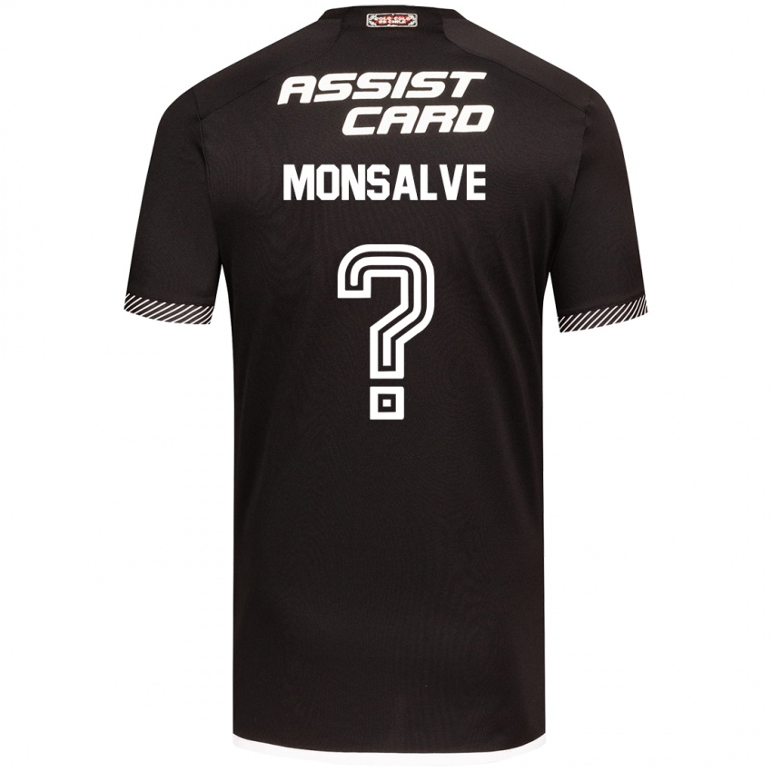 Herren Gaspar Monsalve #0 Schwarz-Weiss Auswärtstrikot Trikot 2024/25 T-Shirt