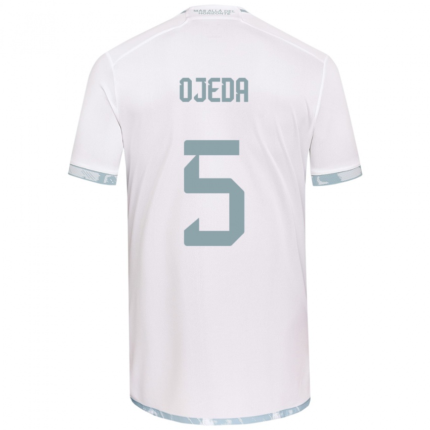 Herren Emmanuel Ojeda #5 Weiß Grau Auswärtstrikot Trikot 2024/25 T-Shirt