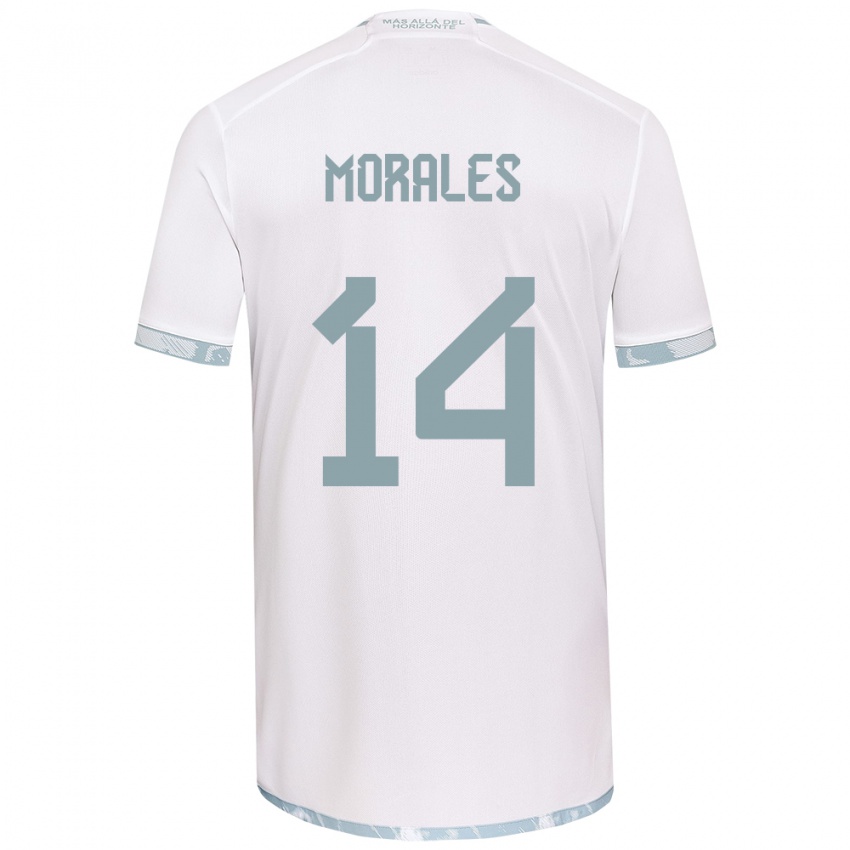 Herren Marcelo Morales #14 Weiß Grau Auswärtstrikot Trikot 2024/25 T-Shirt